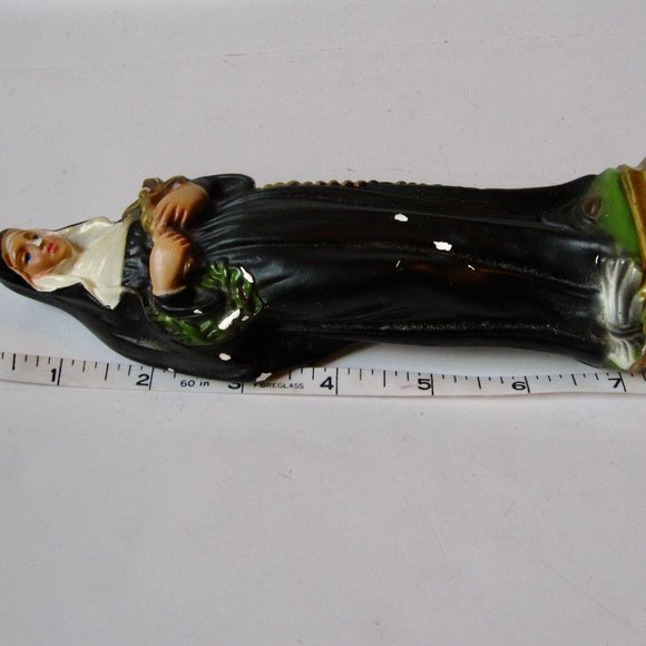 VTG St Rita Plaster Columbia Statue Figure Patron of Impossible Causes ITALY - Picture 6 of 7